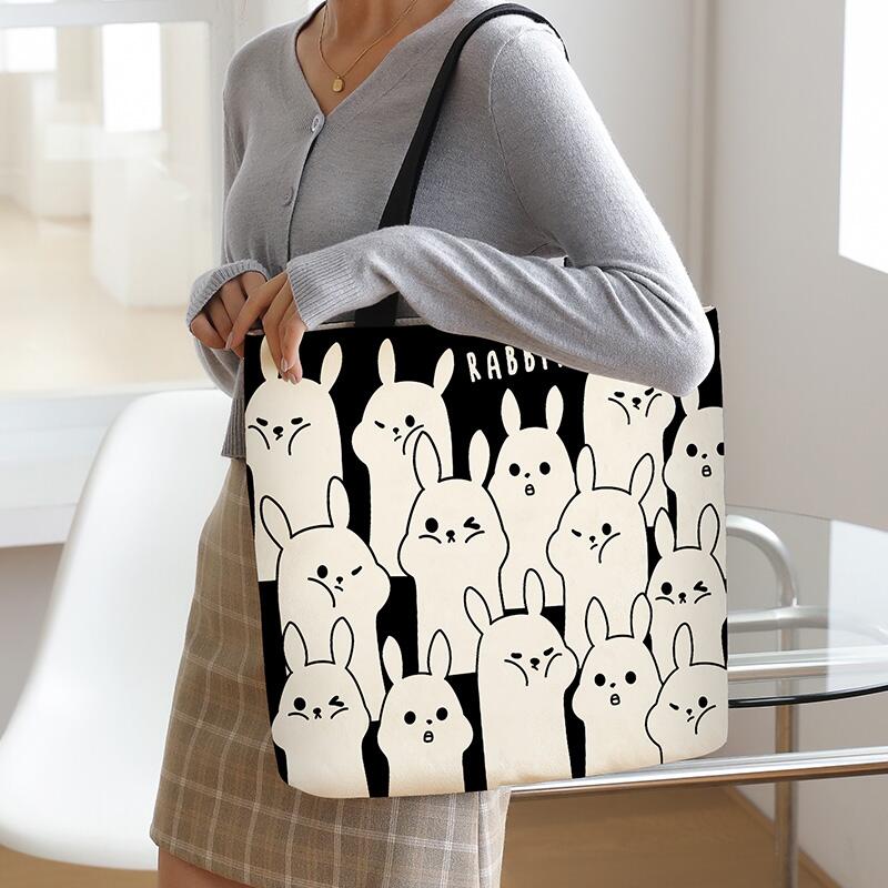 女夏2022年新款单肩手提袋帆布包 qtj女士包袋