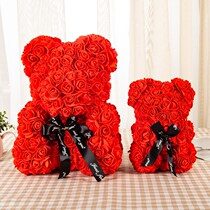 25cm Rose Bear Valentines Day gift Creative PE Flower 40cm Birthday Foam Bear Cuddle Cuddson Wholesale