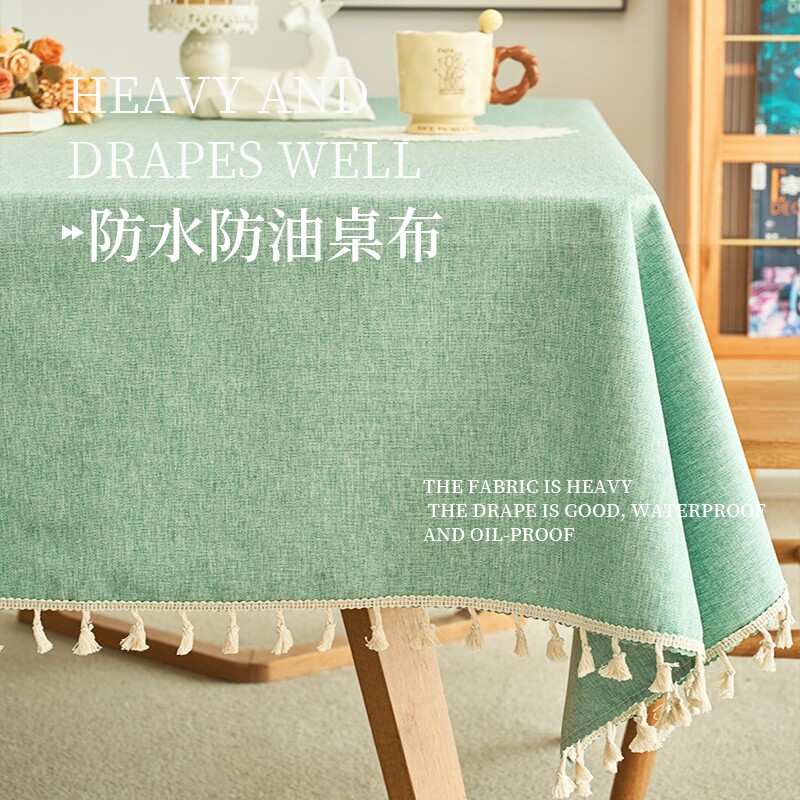 2025新款台布棉麻布艺桌布免洗防油防水长方形餐桌布茶几垫书桌垫