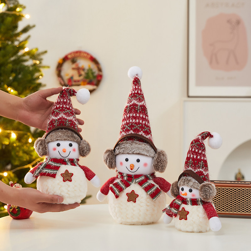圣诞节装饰品雪人娃娃公仔玩偶桌面摆件商场酒店场景柜台橱窗布置,淘宝优惠券,粉丝福利购,淘宝优惠卷