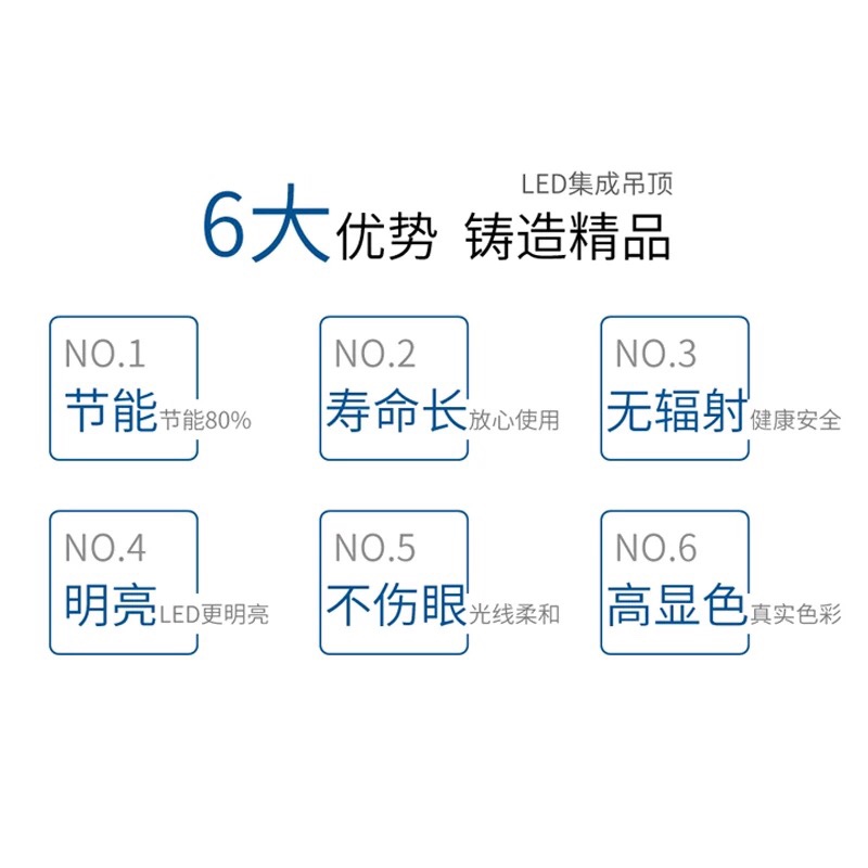 集成吊顶led灯300x300x600厨房卫生间灯扣板嵌入式30x30x60平板灯 - 图2