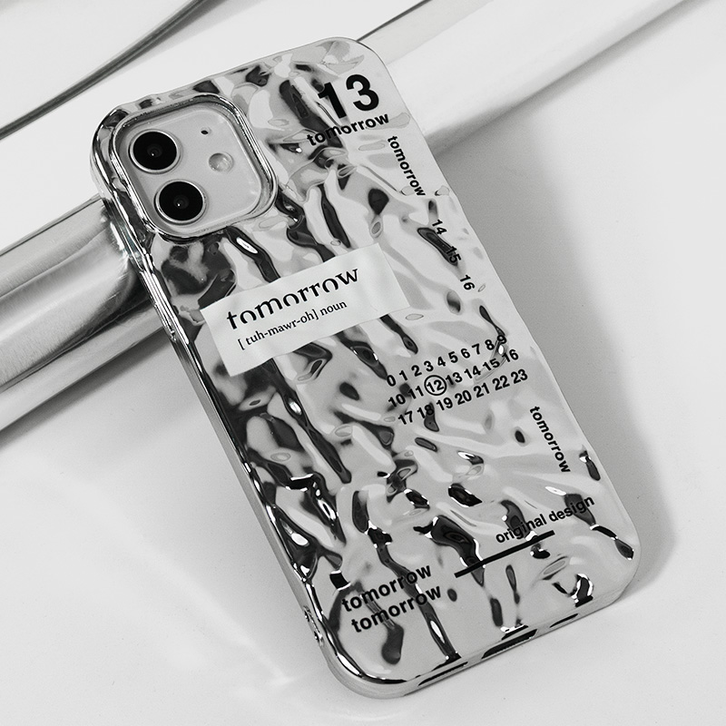 lz原创克莱因蓝15手机壳11适用iPhone16promax新款17电镀14苹果13华为mate60pro保护套软壳高级简约ins水波纹 - 图0