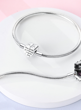 新款白铜镀银手链女轻奢时尚潘家风格简约潮流独特设计蛇骨链