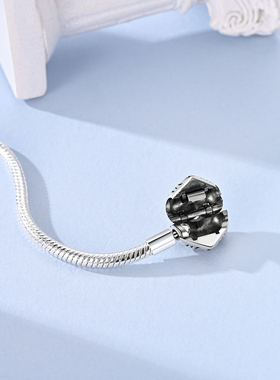 潘家风格白铜镀银手链女同款设计基础链圆珠扣头蛇骨链女礼物