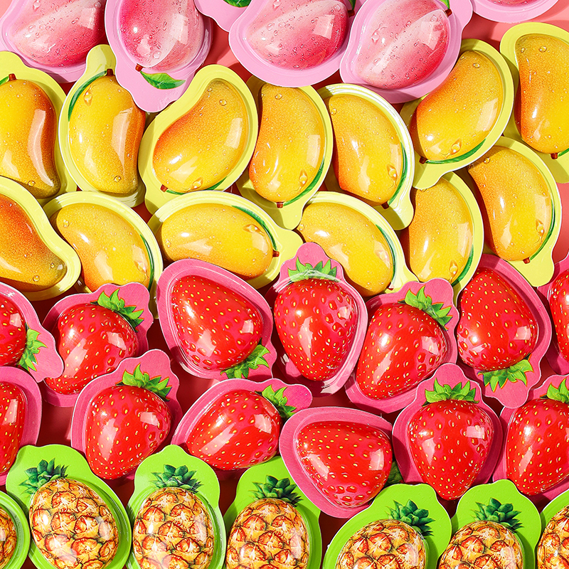 随你想3D果汁软糖网红高颜值qq橡皮糖水果味3d儿童糖果喜糖婚糖 - 图3