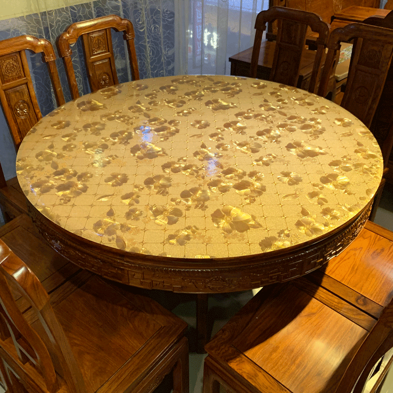 酒店大圆桌桌垫pvc防水防油防烫免洗伸缩折叠圆形桌布软塑料玻璃,淘宝优惠券,粉丝福利购,淘宝优惠卷