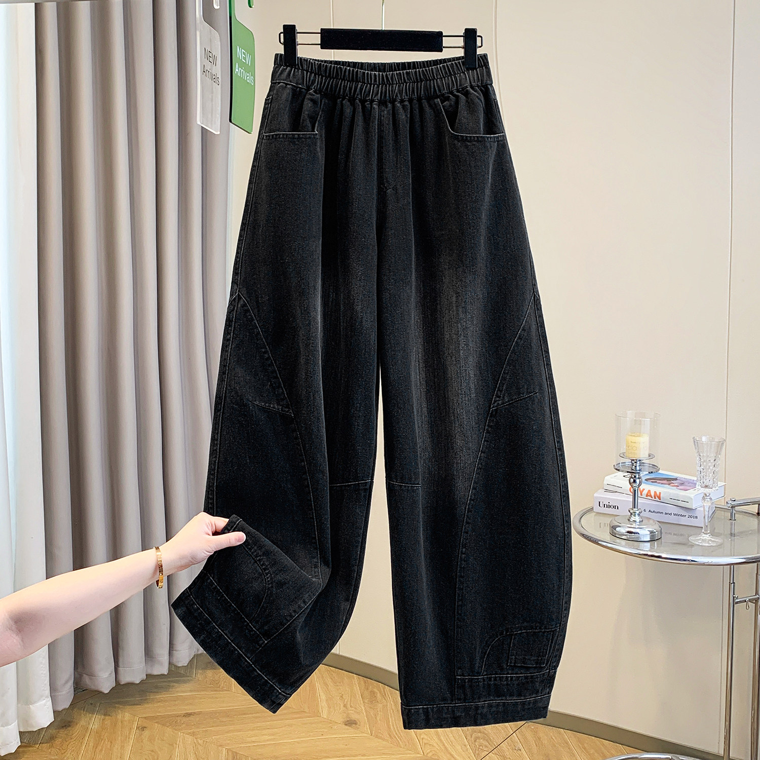 梨形身材胖MM遮胯显瘦百搭弯刀裤女2026春季新款通勤风休闲阔腿裤,淘宝优惠券,粉丝福利购,淘宝优惠卷