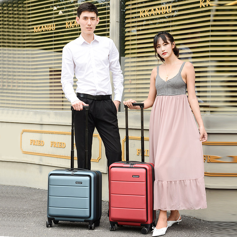 商务男前置开口密码万向轮登机箱 科巴伦旅行箱