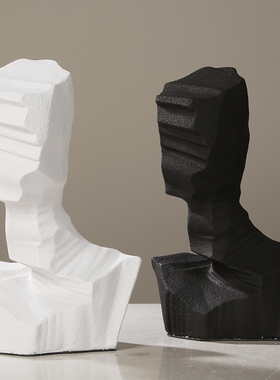 树脂抽象创意玄关样板间人物雕塑