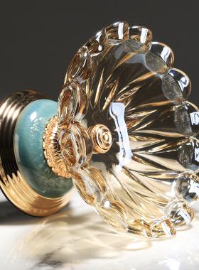 陶瓷透明玻璃金属果盘摆件