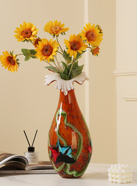 轻奢琉璃花瓶摆件艺术大师现代