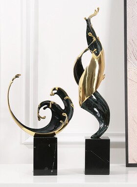 铜摆件风生水起高档海浪招财