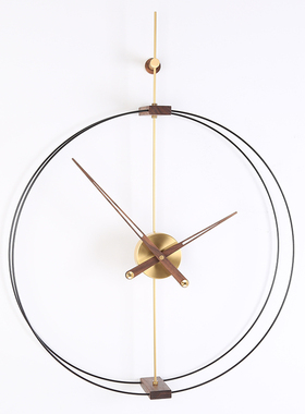创意客厅纯铜轻奢风时钟摆件