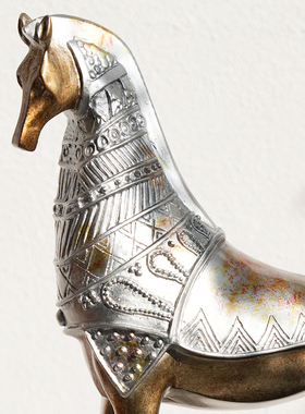 锦瑟家居美式树脂马年摆件中式书房玄关客厅书房办公室装饰品工艺