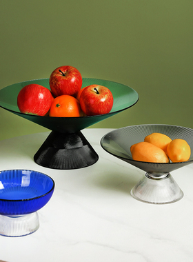 现代创意轻奢高脚水果盘家居客厅