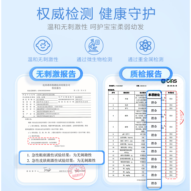 小浣熊儿童洗发水沐浴露二合一1000ml男女宝宝洗护中大儿童家庭装 - 图3