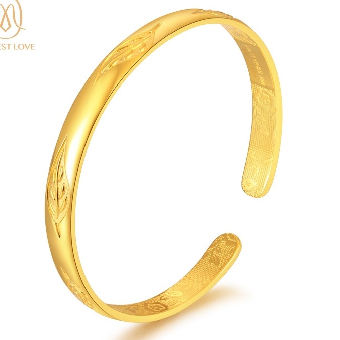 金镯子妈妈款金包银 mybestlove手镯