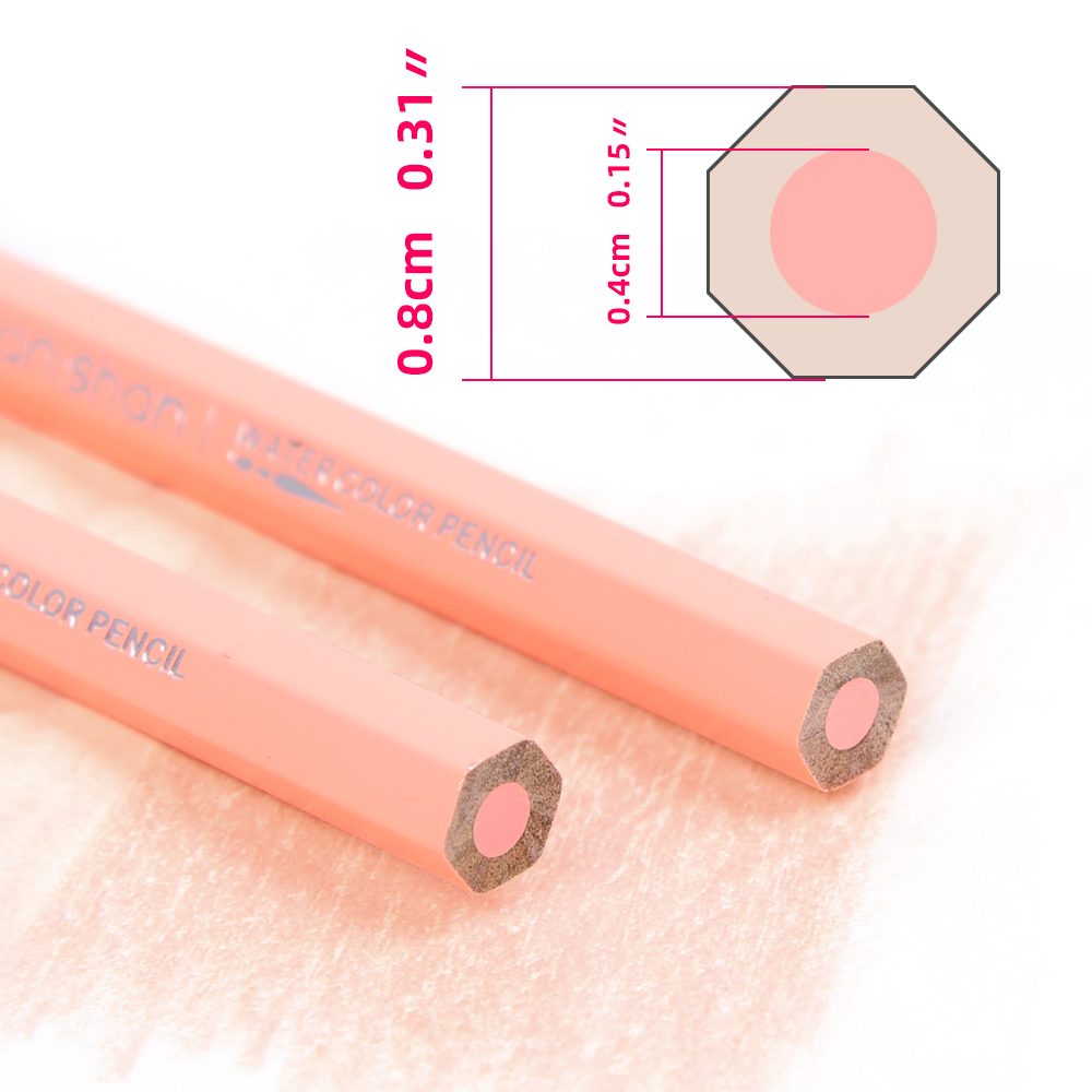 单色肤色铅笔肉色彩铅人物肖像人像专用彩色铅笔美术绘画学生用补充彩铅笔水溶性肤色铅笔 - 图2