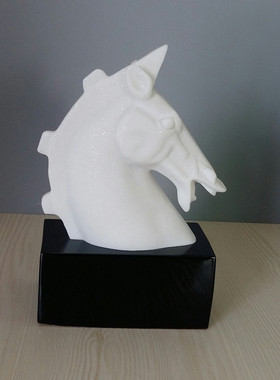 马头书档软装创意个性家居饰品树脂书档装饰客厅摆件工艺品