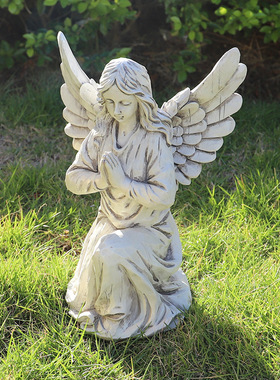 花园装饰摆件新品创意软装宗教天使北欧式树脂工艺品礼物