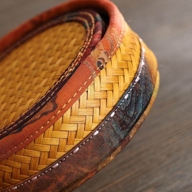 手工竹编布艺杯托  隔热杯垫 功夫茶具配件茶杯垫子茶托餐桌垫,淘宝优惠券,粉丝福利购,淘宝优惠卷