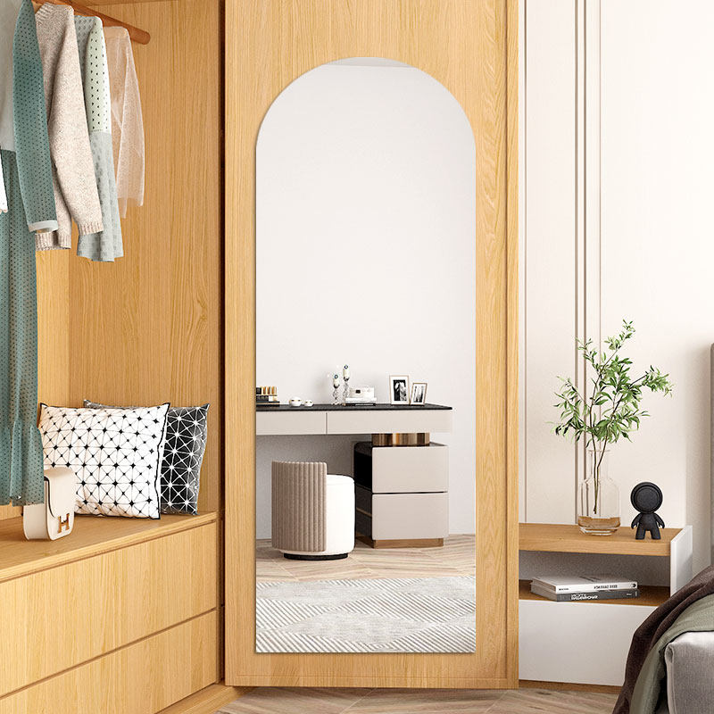 贴柜门亚克力镜子家用全身穿衣镜贴墙宿舍隐形高清上墙自粘免打孔