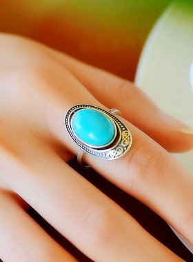 diy蜜蜡琥珀玉石镶嵌戒指空托