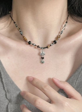 原创藏风纯银项链中式复古