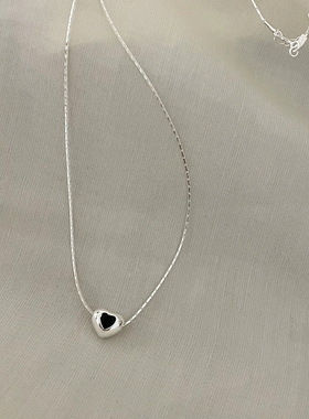 925银爱心项链女轻奢小众高级