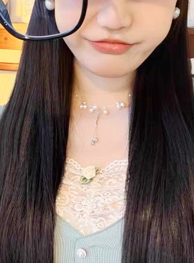 乍见之欢7z珍珠流苏项链女夏轻奢