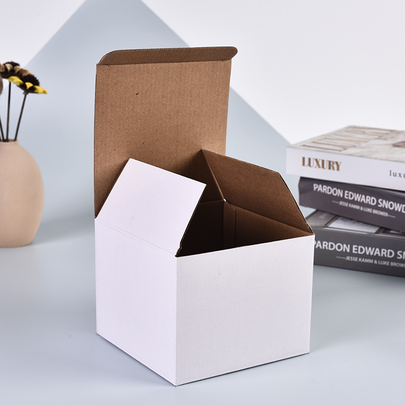 现货大尺寸三层白色瓦楞盒19-20-21CM正方形包装盒五金工具打包盒 - 图0