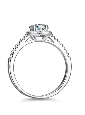 异形莫桑石戒指女S925纯银1克拉蛋形鸽子蛋莫桑戒指抖音直播批发