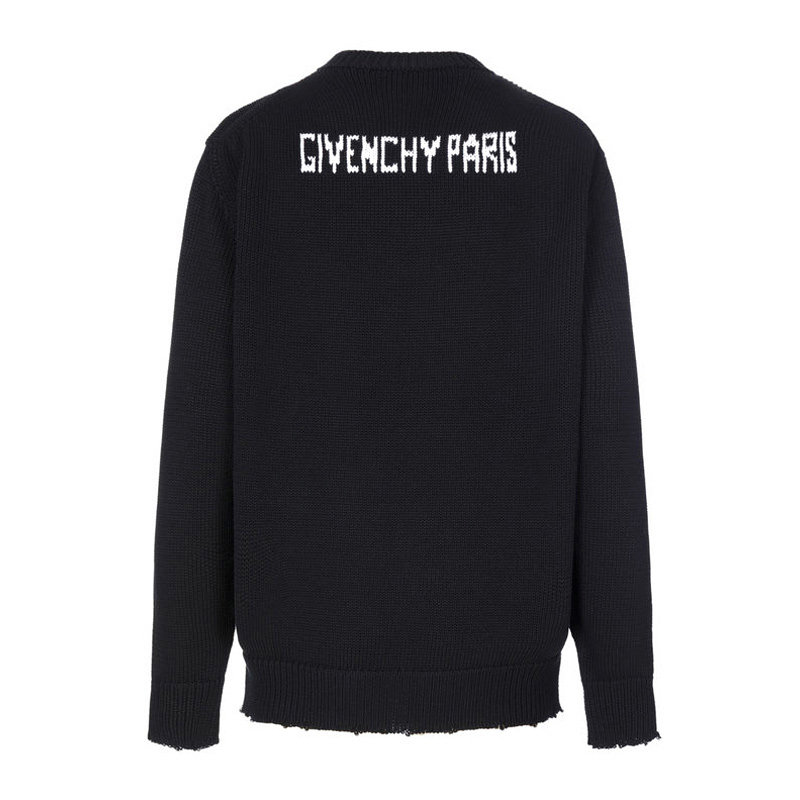 givenchy女士黑色4g logo套头衫 丰尚海外毛针织衫