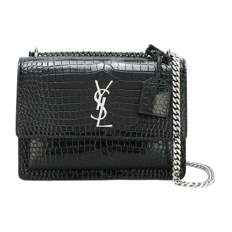 【直邮】圣罗兰新款鳄鱼压纹链条包 丰尚海外女士包袋