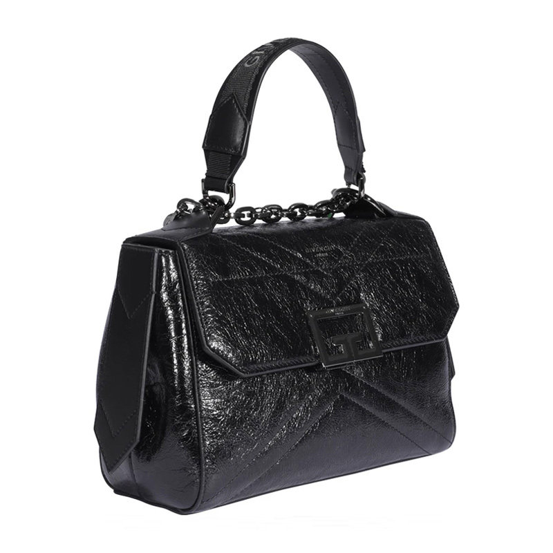 givenchy女士黑色小牛皮手提单肩包 丰尚海外女士包袋