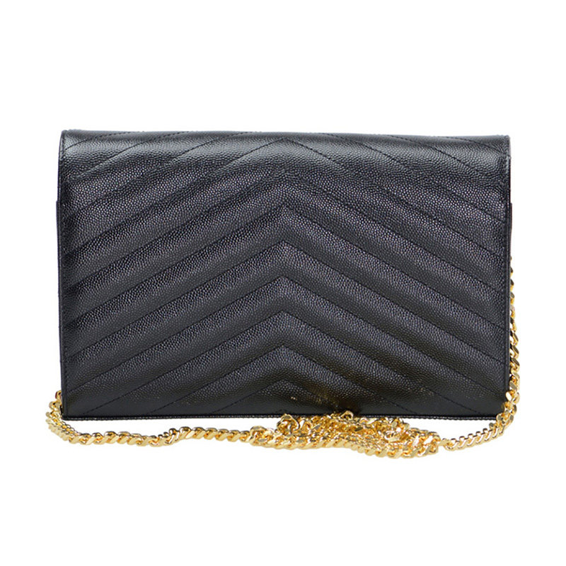 圣罗兰monogram黑色牛皮斜挎包 丰尚海外女士包袋