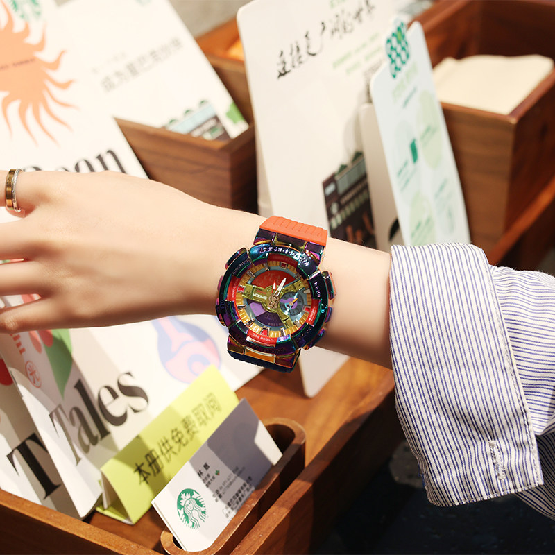 夏季防震男中学生防水户外闹钟手表 法洛蒂国产腕表