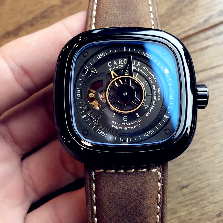 时尚男士学生全自动镂空潮流机械表 法洛蒂国产腕表