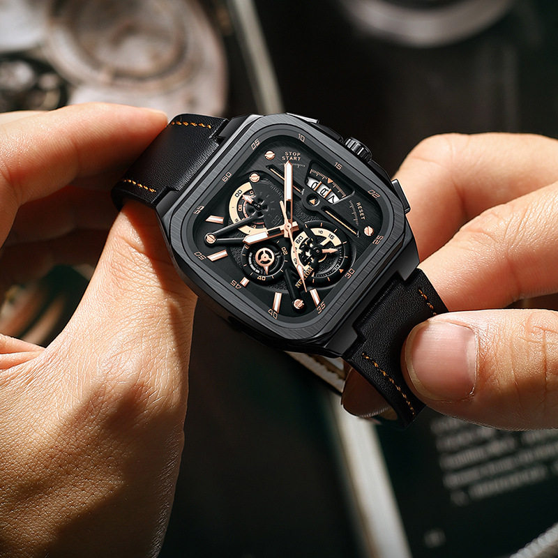 理查德新款时尚潮流商务风全手表 法洛蒂国产腕表