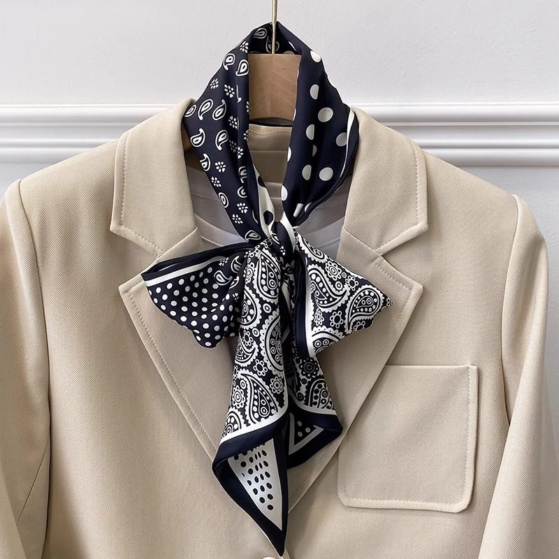 2025新款高级感搭西装衬衫系脖小领巾绑包腰果波点长条丝巾女腰带,淘宝优惠券,粉丝福利购,淘宝优惠卷