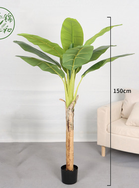 北欧大型仿真植物芭蕉绿植假香蕉树客厅落地装饰庭院大叶摆件假树