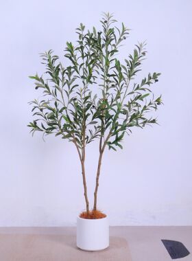 亚马逊拆装北欧仿真橄榄树植物室内大型落地摆件客厅装饰盆栽绿植