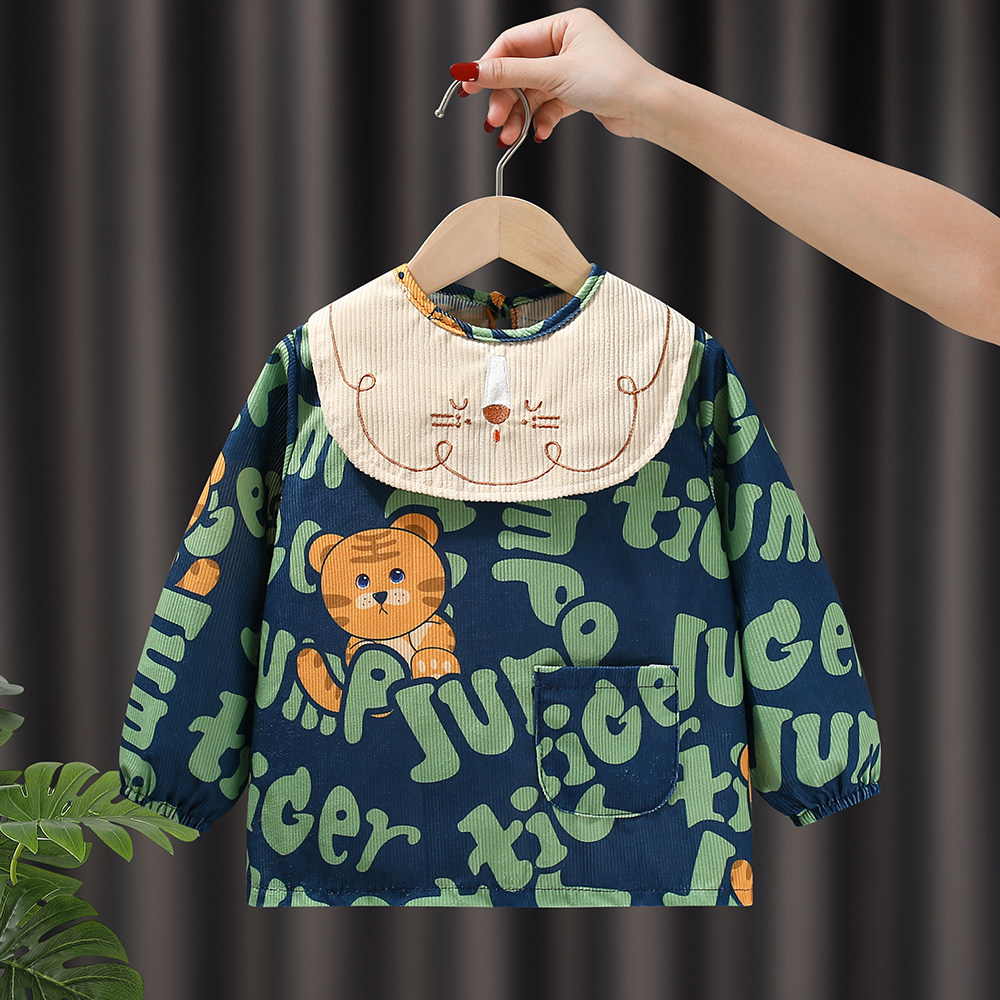 秋冬季宝宝罩衣防水防脏吃饭围兜2023新款儿童围裙反穿衣婴儿护衣,淘宝优惠券,粉丝福利购,淘宝优惠卷