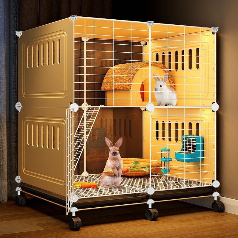 兔子笼子家用特大号防喷尿冬天保暖睡窝豚鼠二层平台别墅豪华兔窝,淘宝优惠券,粉丝福利购,淘宝优惠卷