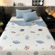 Reversible bed sheets with one side velvet and one side cotton bed cover