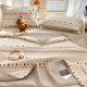 Double-sided pure cotton bed cover, reversible