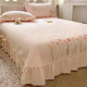 Washed cotton embroidered bed cover