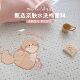 Cartoon cute patches embroidered washed cotton bed cover single piece bed sheet three piece set quilted tatami non-slip thin mattress