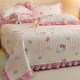 Cotton bed cover with thick quilting