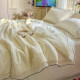 Korean style jacquard lace puff summer quilt four-piece set washed cotton quilt thin air-conditioned quilt core single summer cool quilt